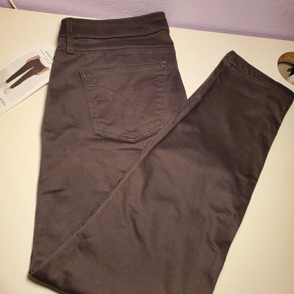 Calvin Klein Jeans Women Grey Pinstripe.